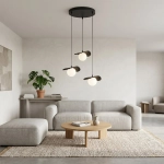 Lampa wisząca FLORA 3PREM BLACK OPAL 1758/3 EMIBIG - zdjęcie dodatkowe 4