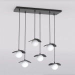 Lampa wisząca FLORA 6 BLACK OPAL 1758/6 EMIBIG - zdjęcie dodatkowe 1