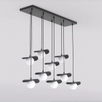 Lampa wisząca FLORA 9 BLACK OPAL 1758/9 EMIBIG - zdjęcie dodatkowe 1
