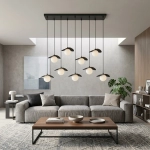 Lampa wisząca FLORA 9 BLACK OPAL 1758/9 EMIBIG - zdjęcie dodatkowe 2