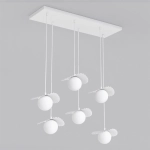 Lampa wisząca FLORA 6 WHITE OPAL 1759/6 EMIBIG - zdjęcie produktu