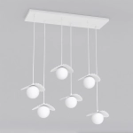 Lampa wisząca FLORA 6 WHITE OPAL 1759/6 EMIBIG - zdjęcie dodatkowe 1