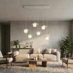 Lampa wisząca FLORA 6 WHITE OPAL 1759/6 EMIBIG - zdjęcie dodatkowe 2