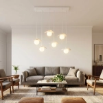 Lampa wisząca FLORA 6 WHITE OPAL 1759/6 EMIBIG - zdjęcie dodatkowe 5