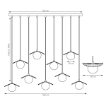 Lampa wisząca FLORA 9 WHITE OPAL 1759/9 EMIBIG - zdjęcie dodatkowe 6