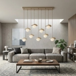 Lampa wisząca FLORA 9 MOKKA OPAL 1760/9 EMIBIG - zdjęcie dodatkowe 2