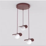 Lampa wisząca FLORA 3PREM BURGUNDY OPAL 1761/3 EMIBIG - zdjęcie produktu