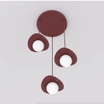 Lampa wisząca FLORA 3PREM BURGUNDY OPAL 1761/3 EMIBIG - zdjęcie dodatkowe 1