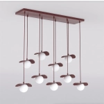 Lampa wisząca FLORA 9 BURGUNDY OPAL 1761/9 EMIBIG - zdjęcie produktu