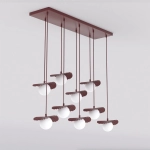 Lampa wisząca FLORA 9 BURGUNDY OPAL 1761/9 EMIBIG - zdjęcie dodatkowe 1