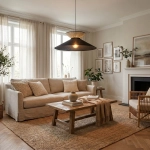 Lampa wisząca SOFTA 1 BLACK RATTAN 1770/1 EMIBIG - zdjęcie dodatkowe 2
