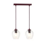 Lampa wisząca ISTAR 2 BURGUND TRANSPARENT 1784/2 EMIBIG - zdjęcie produktu