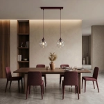 Lampa wisząca ISTAR 2 BURGUND TRANSPARENT 1784/2 EMIBIG - zdjęcie dodatkowe 2