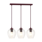 Lampa wisząca ISTAR 3 BURGUND TRANSPARENT 1784/3 EMIBIG - zdjęcie produktu