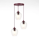 Lampa wisząca ISTAR 3PREM BURGUND TRANSPARENT 1784/3PREM EMIBIG - zdjęcie produktu