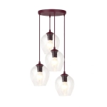 Lampa wisząca ISTAR 4PREM BURGUND TRANSPARENT 1784/4PREM EMIBIG - zdjęcie produktu