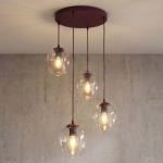 Lampa wisząca ISTAR 4PREM BURGUND TRANSPARENT 1784/4PREM EMIBIG - zdjęcie dodatkowe 2