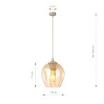 Lampa wisząca ISTAR 1 MOKKA AMBER 1785/1 EMIBIG - zdjęcie dodatkowe 3