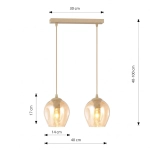Lampa wisząca ISTAR 2 MOKKA AMBER 1785/2 EMIBIG - zdjęcie dodatkowe 3
