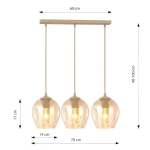 Lampa wisząca ISTAR 3 MOKKA AMBER 1785/3 EMIBIG - zdjęcie dodatkowe 3