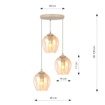 Lampa wisząca ISTAR 3PREM MOKKA AMBER 1785/3PREM EMIBIG - zdjęcie dodatkowe 2