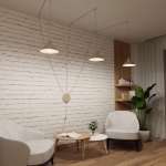 Lampa wisząca ABRAMO 3 MOKKA 1786/3 EMIBIG - zdjęcie dodatkowe 2