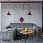 Lampa wisząca ABRAMO 2 BURGUNDY 1787/2 EMIBIG - zdjęcie dodatkowe 2