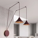 Lampa wisząca ABRAMO 2 BURGUNDY 1787/2 EMIBIG - zdjęcie dodatkowe 3