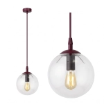 Lampa wisząca COSMO 1 BURGUNDY TRANSPARENT 1788/1 EMIBIG - zdjęcie produktu