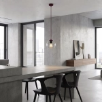 Lampa wisząca COSMO 1 BURGUNDY TRANSPARENT 1788/1 EMIBIG - zdjęcie dodatkowe 1