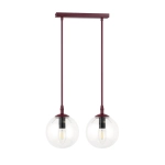 Lampa wisząca COSMO 2 BURGUNDY TRANSPARENT 1788/2 EMIBIG - zdjęcie produktu