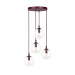 Lampa wisząca COSMO 4PREM BURGUNDY TRANSPARENT 1788/4PREM EMIBIG - zdjęcie produktu