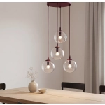 Lampa wisząca COSMO 4PREM BURGUNDY TRANSPARENT 1788/4PREM EMIBIG - zdjęcie dodatkowe 2