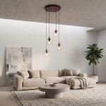 Lampa wisząca COSMO 4PREM BURGUNDY TRANSPARENT 1788/4PREM EMIBIG - zdjęcie dodatkowe 3