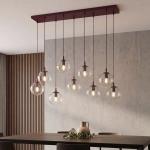 Lampa wisząca COSMO 9 BURGUNDY TRANSPARENT 1788/9 EMIBIG - zdjęcie dodatkowe 1