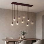 Lampa wisząca COSMO 9 BURGUNDY TRANSPARENT 1788/9 EMIBIG - zdjęcie dodatkowe 2