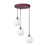 Lampa wisząca COSMO 3PREM BURGUNDY OPAL 1789/3PREM EMIBIG - zdjęcie produktu