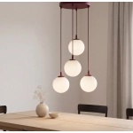 Lampa wisząca COSMO 4PREM BURGUNDY OPAL 1789/4PREM EMIBIG - zdjęcie dodatkowe 2