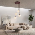 Lampa wisząca COSMO 4PREM BURGUNDY OPAL 1789/4PREM EMIBIG - zdjęcie dodatkowe 3