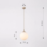 Lampa wisząca COSMO 1 MOKKA OPAL 1790/1 EMIBIG - zdjęcie dodatkowe 5