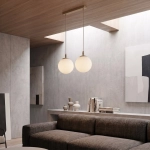 Lampa wisząca COSMO 2 MOKKA OPAL 1790/2 EMIBIG - zdjęcie dodatkowe 1