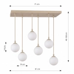 Lampa wisząca COSMO 6 MOKKA OPAL 1790/6 EMIBIG - zdjęcie dodatkowe 3