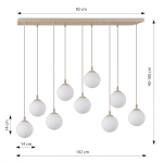 Lampa wisząca COSMO 9 MOKKA OPAL 1790/9 EMIBIG - zdjęcie dodatkowe 4