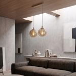 Lampa wisząca COSMO 2 MOKKA AMBER 1791/2 EMIBIG - zdjęcie dodatkowe 1