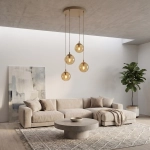 Lampa wisząca COSMO 4PREM MOKKA AMBER 1791/4PREM EMIBIG - zdjęcie dodatkowe 2