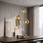 Lampa wisząca COSMO 4PREM MOKKA AMBER 1791/4PREM EMIBIG - zdjęcie dodatkowe 3