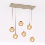 Lampa wisząca COSMO 6 MOKKA AMBER 1791/6 EMIBIG - zdjęcie produktu