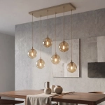 Lampa wisząca COSMO 6 MOKKA AMBER 1791/6 EMIBIG - zdjęcie dodatkowe 2