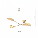 Lampa sufitowa LOTUS 4 MOKKA/RATTAN 1792/4 EMIBIG - zdjęcie dodatkowe 3