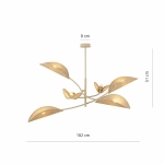 Lampa sufitowa LOTUS 6 MOKKA/RATTAN 1792/6 EMIBIG - zdjęcie dodatkowe 3